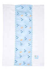 Blue Puppy Fancy Fabric Burp