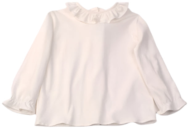 Ivory Ruffle Collar Blouse