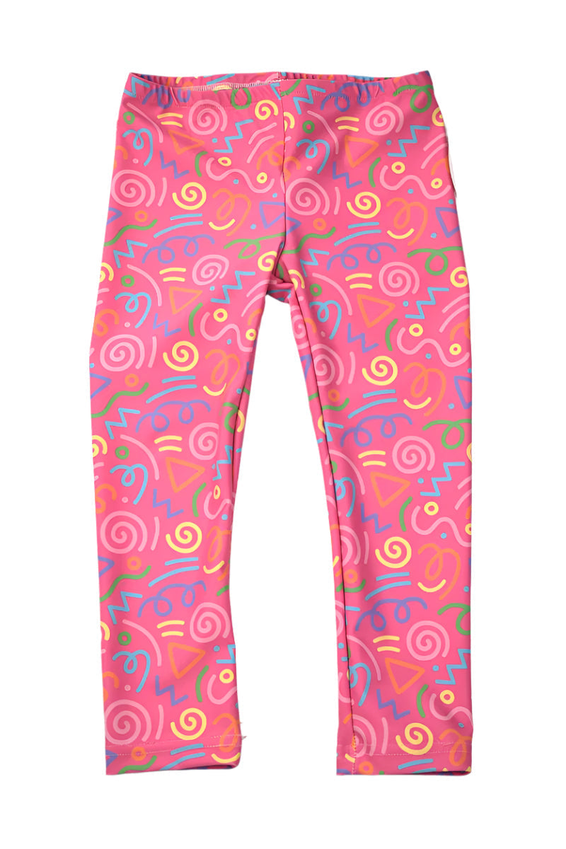Leggings - Hot Pink Squiggles
