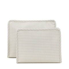 Large Roadie - Gingham Pearl Grey