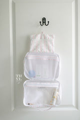 Hanging Toiletry Bag - Ribbon Floral Pink