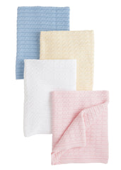 Cable Knit Blanket - Blue