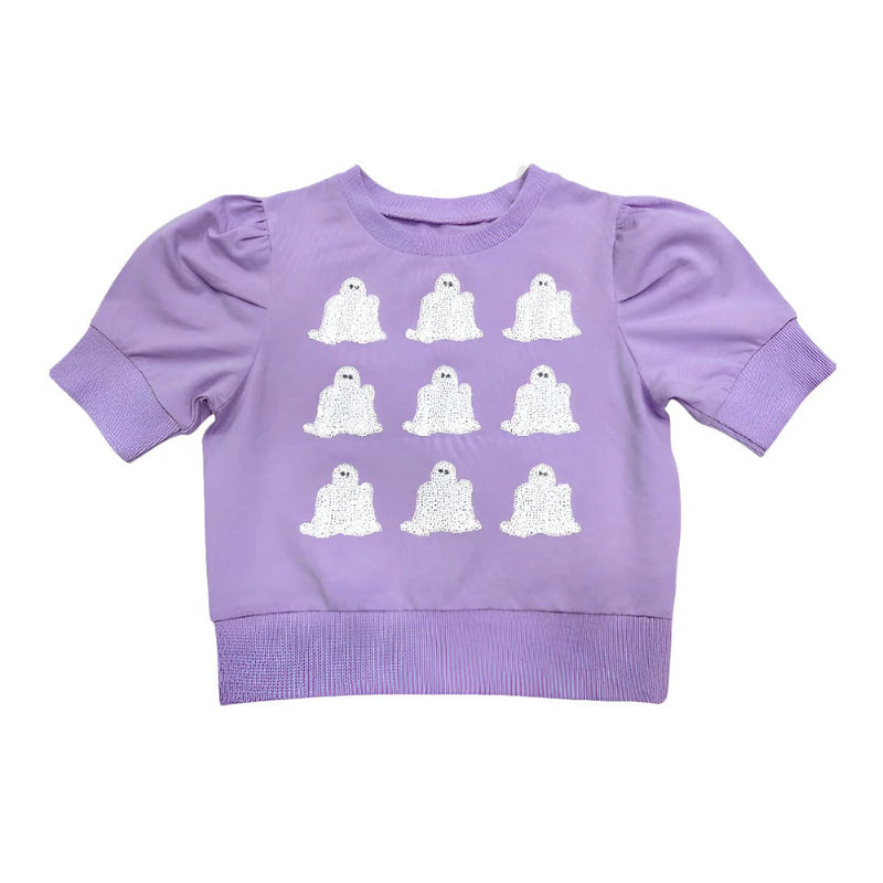 Sequin Lavender Ghost Puff Shirt