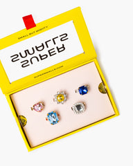 Multicolored Gem Ring Set