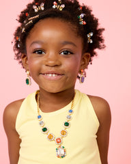 Rainbow Gem Necklace Set