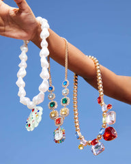 Rainbow Gem Necklace Set