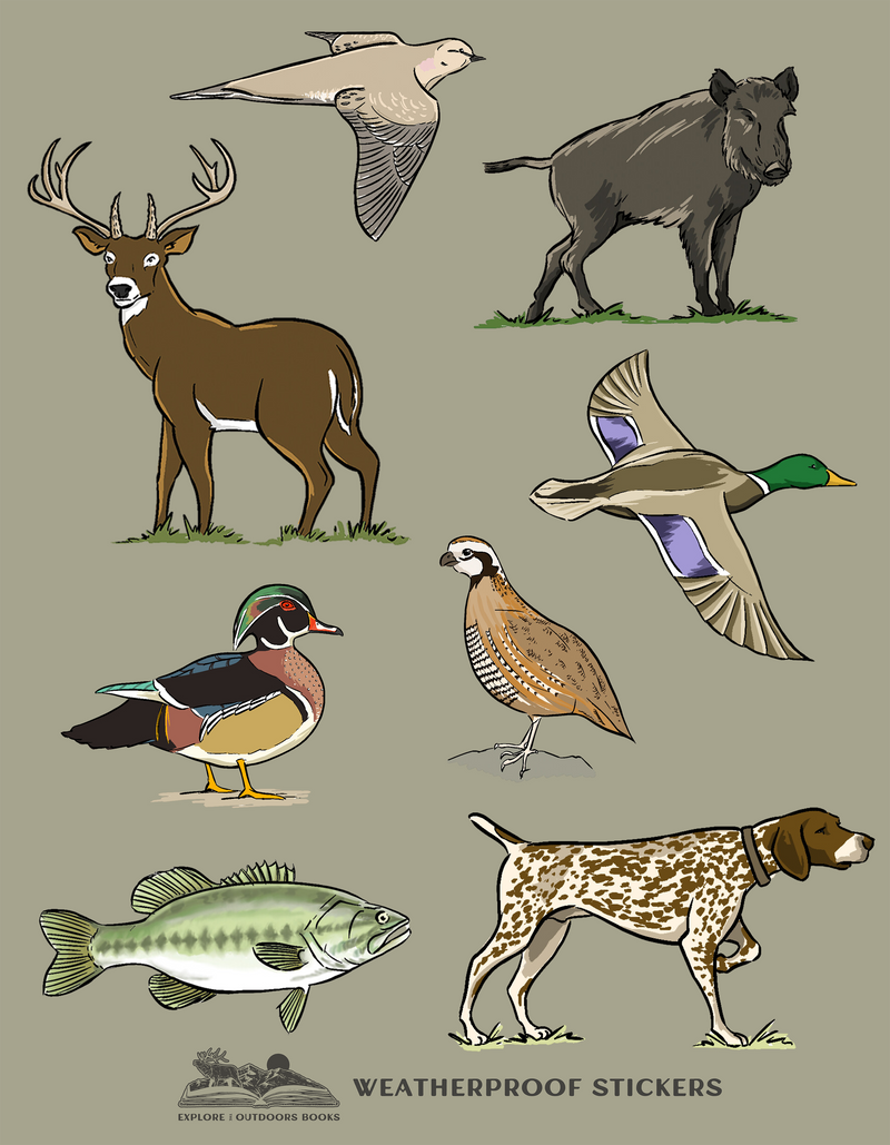 Hunting Weatherproof Sticker Sheet