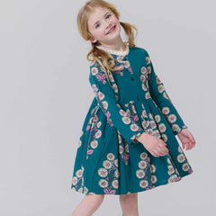 Autumn Dress - Evergreen Buttercup Floral