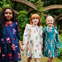 Autumn Dress - Evergreen Buttercup Floral