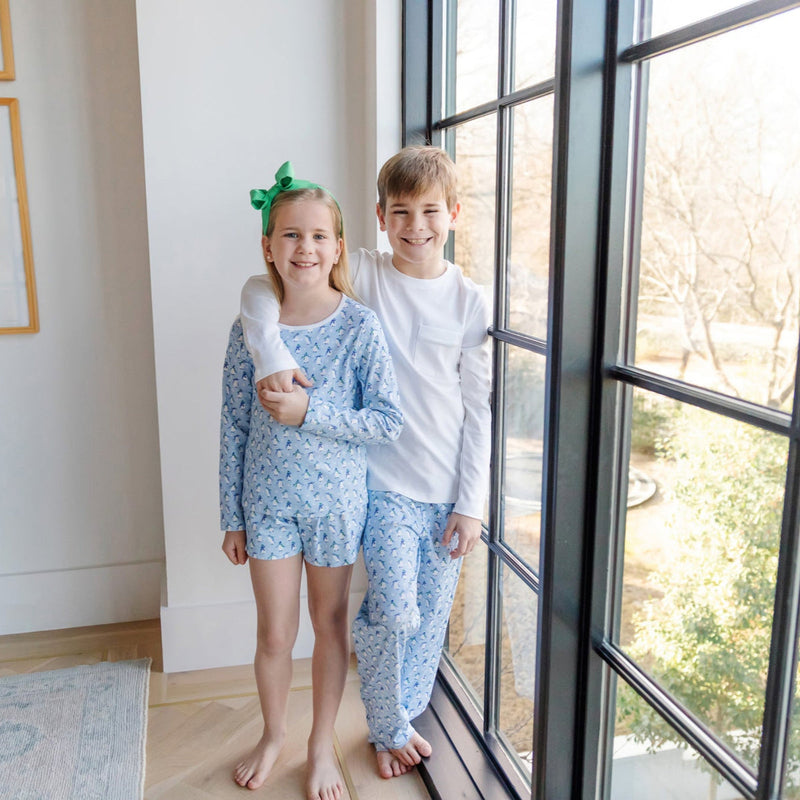 Beckett Hangout Pant - Penguin Party Blue