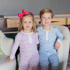 Jack's Pajama Set - Penguin Party Blue
