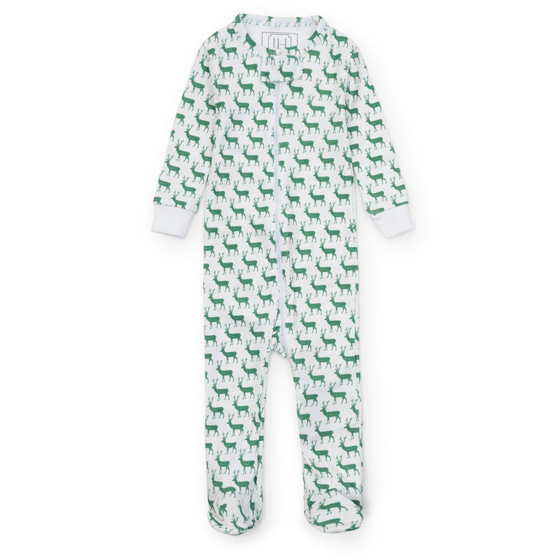 Parker Zipper Pajama - Woodland Deer