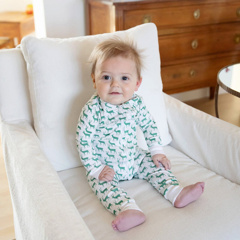 Parker Zipper Pajama - Woodland Deer