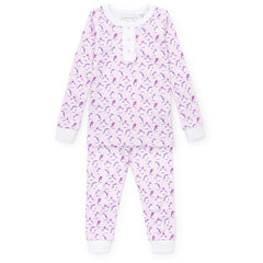Alden Pajama Set - Penguin Party Pink