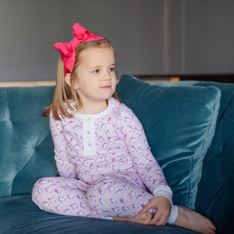 Alden Pajama Set - Penguin Party Pink