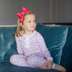 Alden Pajama Set - Penguin Party Pink