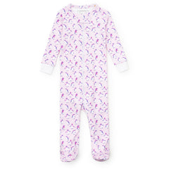 Parker Zipper Pajama Set - Penguin Party Pink