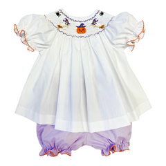 Halloween Smocked Bloomer Set