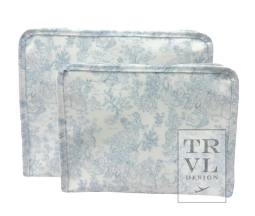 Large Roadie - Bunny Toile Blue