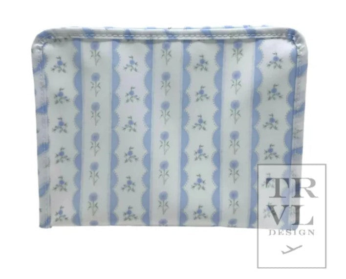 Medium Roadie - Ribbon Floral Blue