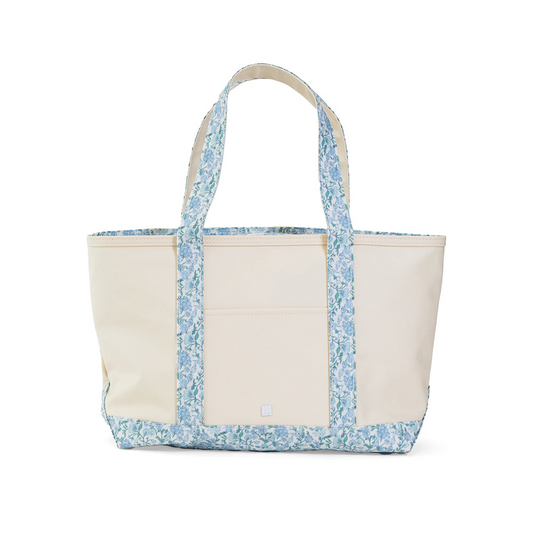 Large Maxi Tote - Coated Canvas w/ Hamptons Floral Trim