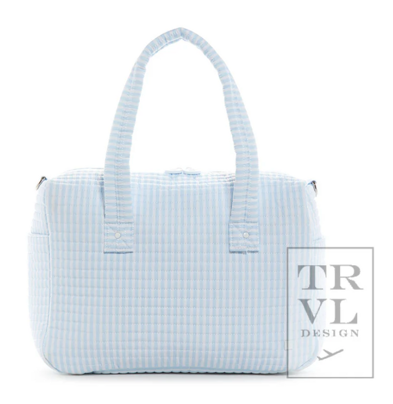 Quilted Stroller Bag - Pimlico Stripe Blue