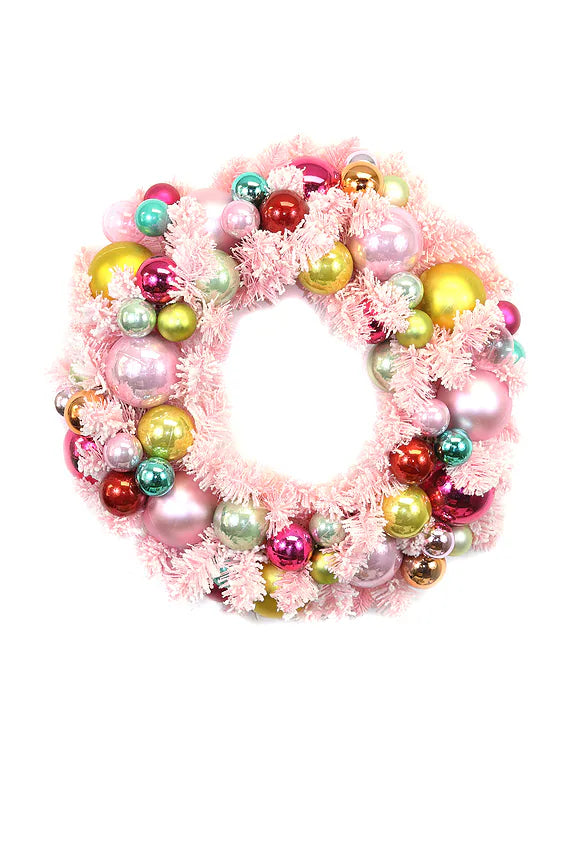 Flocked Ornament Wreath