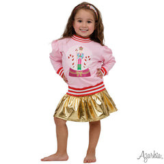 Metallic Gathered Skort - Gold