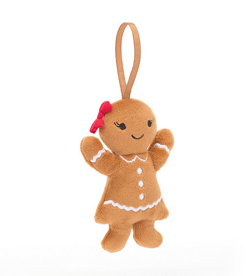 Festive Gingerbread Ruby Ornament