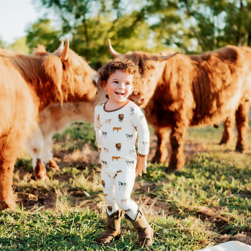 Long Sleeve PJ Set - Moo