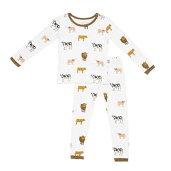 Long Sleeve PJ Set - Moo