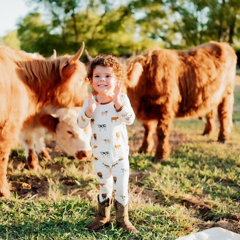 Long Sleeve PJ Set - Moo