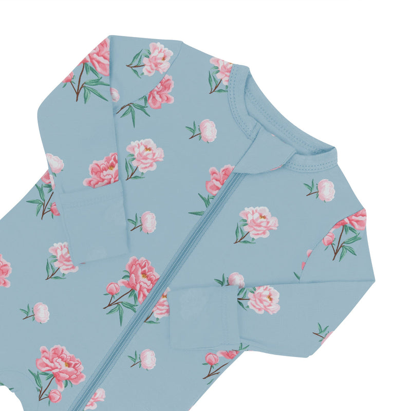 Zippered Romper - Peony