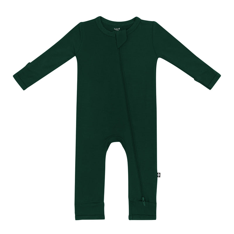 Zippered Romper - Evergreen