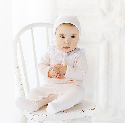 Velour Smocked Collar Romper