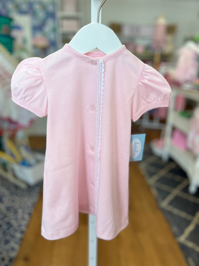 Pink & White Knit Daygown