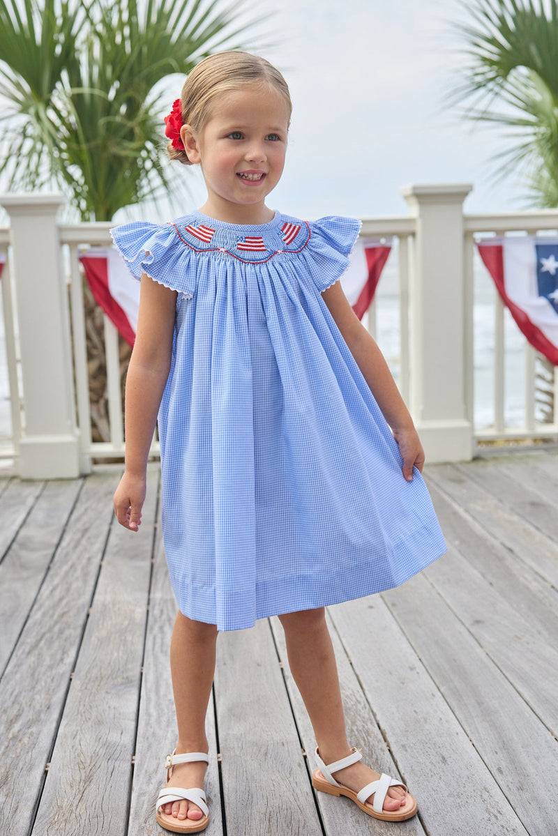 smocked bishop dress Smocked Bishop Dress- Flags, 5