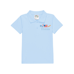 Personalized Patriotic Boy's Polo - Light Blue