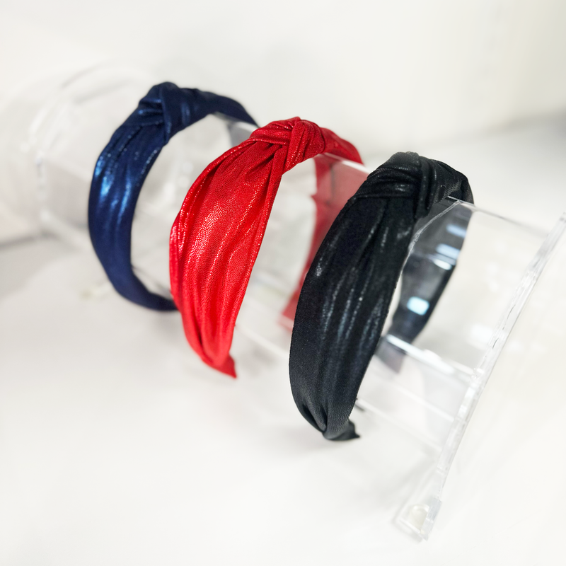 Top Knot Headband - Red Shimmer