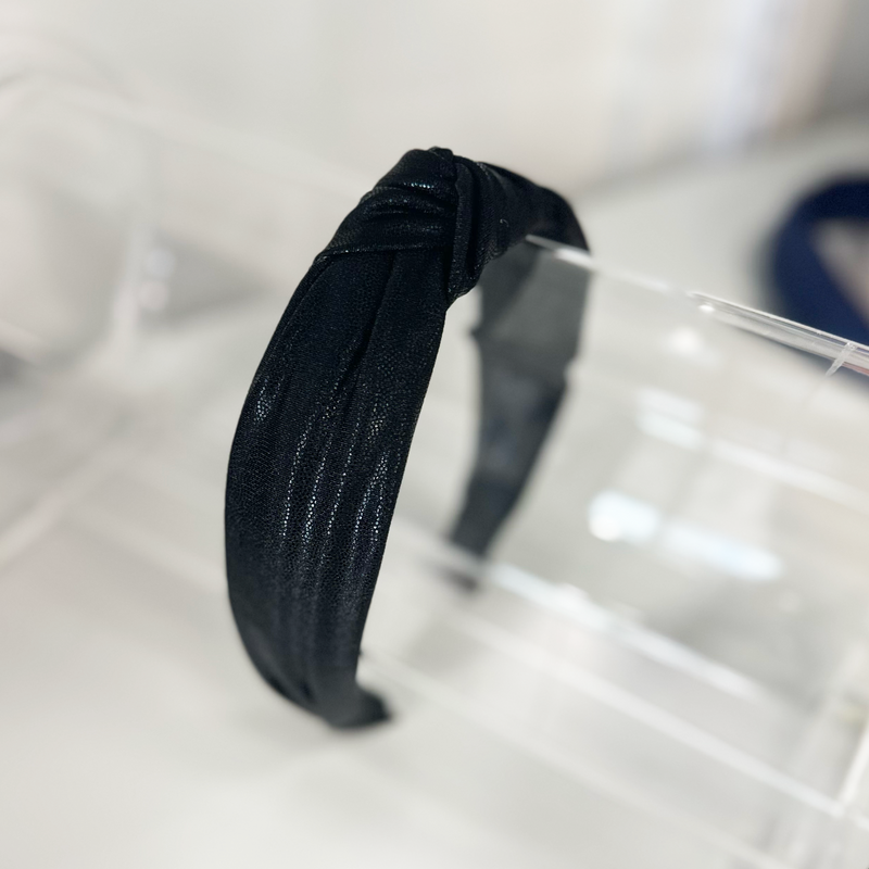 Top Knot Headband - Black Shimmer