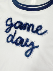 Game Day Ringer Boxy Tee - Navy
