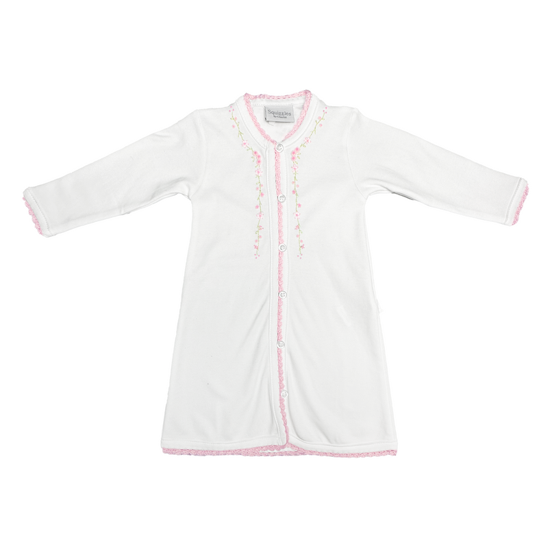 Daygown w/ Flowers Trim