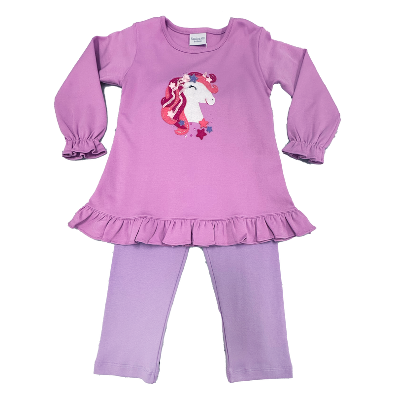 Purple Unicorn Legging Set