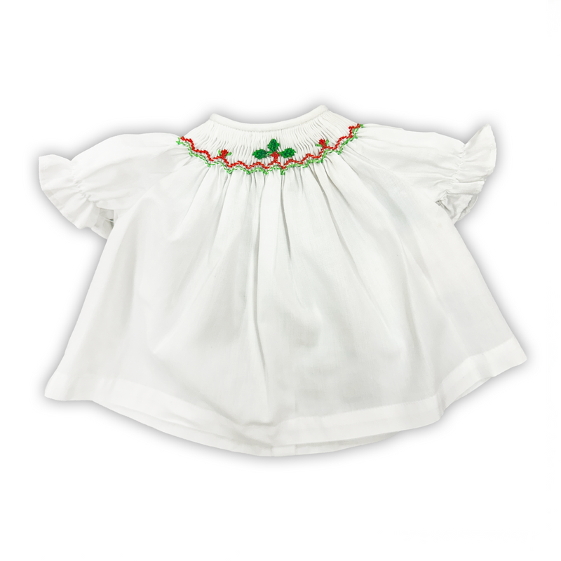 15" Doll Dress - Holly Leaves