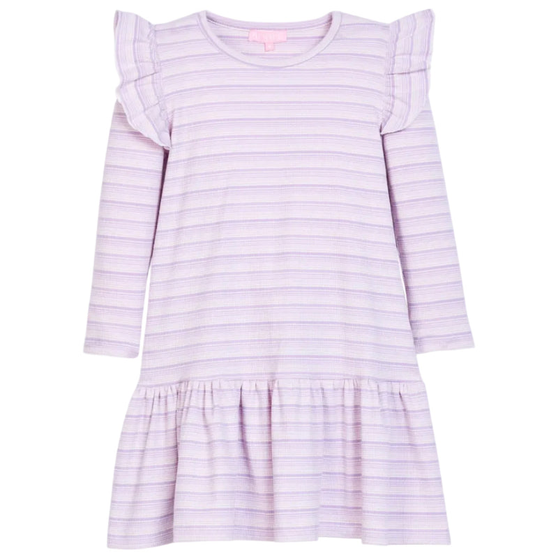 purple sparkle shirt dress Purple & Gold Sequin Repeat T-Shirt Dress  Fleurty Girl
