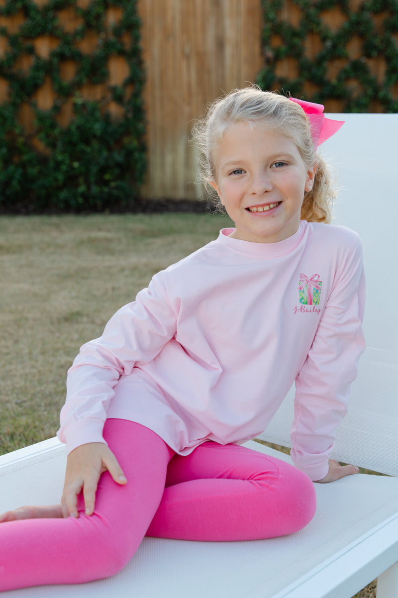 Santa Tree on Pink Logo Tee