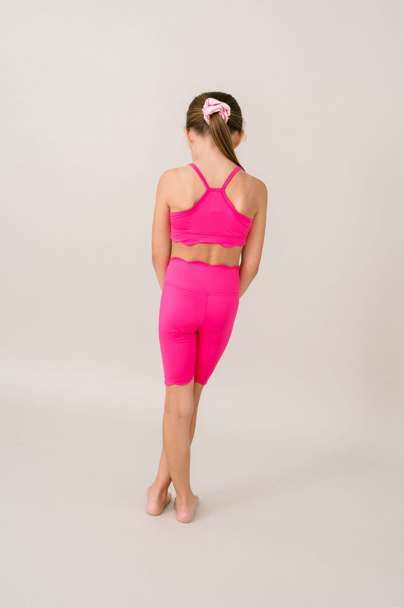 Becca Scallop Sports Bra - Pink Power