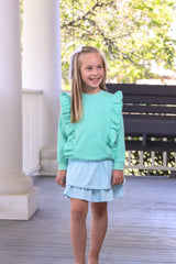 Laura Ruffle Pullover - Mint