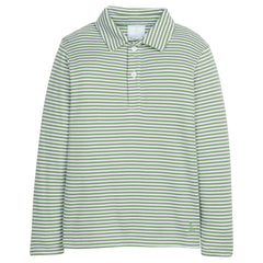 Watercress Stripe Long Sleeve Polo