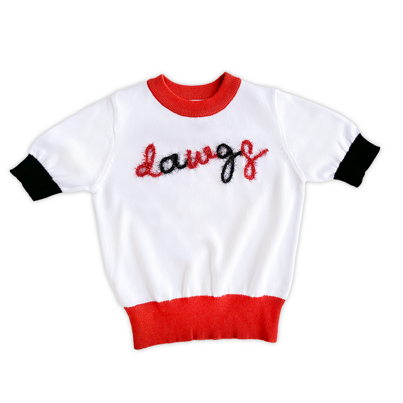 Lulu Bebe Dawgs Trim Top bulldog sweater for football season
